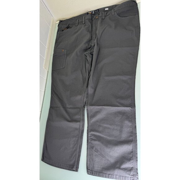 Ariat Rebar M4 Pants Mens 50X32 Relaxed Straight Stretch Utility Canvas Gray